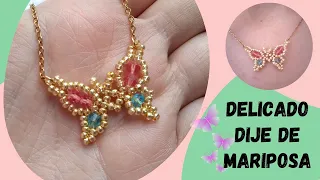 🦋 Lindo Dije de Mariposa con Mostacillas y Biconos|Súper fácil|Paso a Paso @CitadinaCraft