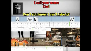 I call your name Beatles drum bass ric 325 lyrics chords