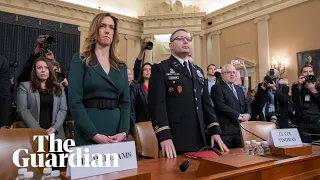 Trump impeachment inquiry: Vindman and Williams testify – watch live