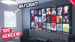 INSANE BLACK LEVELS!! 100" ELITE SCREENS AEON CLR - Best 4K Home Theater UST Screen Laser Projector