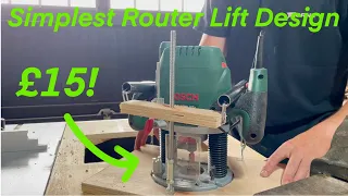 Building the simplest router lift design I could find on YouTube (simple, cheap DIY Router table)