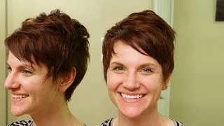 Shannyn Sossamon inspired Haircut // Short Textured Haircut Tutorial