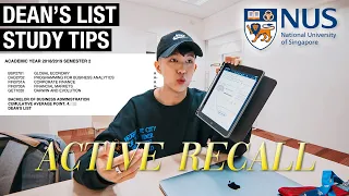 How I got into the Dean's List using ACTIVE RECALL