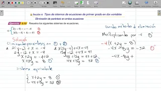 Tipos de sistemas, Eliminación de paréntesis, ejercicio 2.13