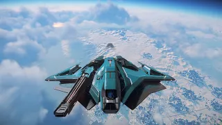 Star Citizen 3.22.1 - Ares Ion - Celestial Blue Paint, Low Flying & Bounties
