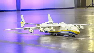 RC ANTONOV AN-225 MRIYA INDOOR LIGHTWEIGHT MODEL DEMO FLIGHT! 390 GRAM