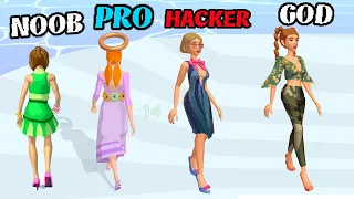 NOOB vs PRO vs HACKER vs GOD - Run Rich 3D  , Fashion Battle ...
