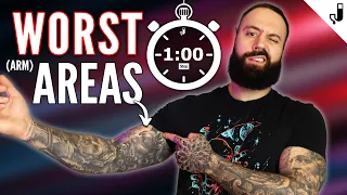 The MOST PAINFUL AREAS to Get Tattooed ON THE ARM