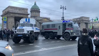 Митинг👮🏻‍♂️ 23 января 2021 года в Санкт-Петербурге. ✅ Митинг в поддержку Навального в СПБ. Невский