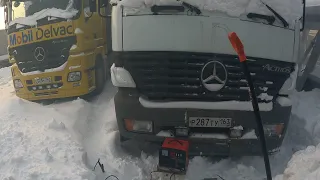 Запуск мотора в мороз🥶 спустя  месяц простоя.