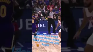 Lakers vs pistons Anthony Davis with the block and Westbrook follows with assist 2021 NBA Highlight