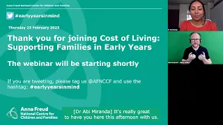 Cost of Living webinar: Supporting families in early years