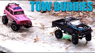 TOW BUDDIES - We Hit the Trail - TiNY 4x4 Trucks Against Nature! | RC ADVENTURES