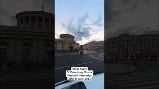 White Night in St Petersburg, Russia. Ploschad’ Vosstaniya (20th of June, 2023)