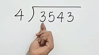 DIVISION: 3543 divided by 4