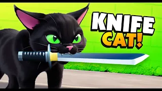 Cat Finds a KNIFE And Chases HUMANS! - Little Kitty Big City