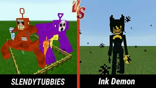 Bendy The Ink Demon vs. Slendytubbies | Minecraft (INTENSE BATTLE!)