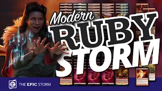 Ruby Storm in Modern! Mono-Red Storm combo — Budget Magic (80 tickets) | Modern League - 08/08/21