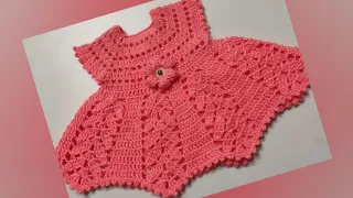 Beautiful crochet frock for girl /  3 months to 8 year ( with English subtitle)