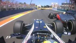 F1 Classic Onboard: Maldonado v Hamilton at the 2012 European Grand Prix