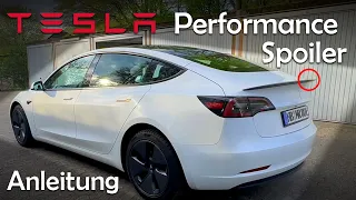 Tesla Model 3 Heck Spoiler Performance Look Anleitung