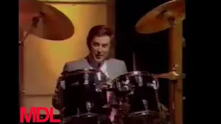 A-HA MORTEN HARKET TV TRAILER FOR TOUCHY!  WITH THE LATE TERRY WOGAN ON DRUMS AUGUST 19TH 1988