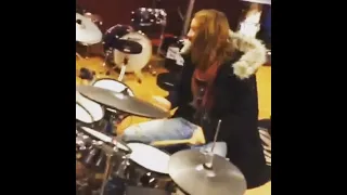 Kevin Parker playing drums