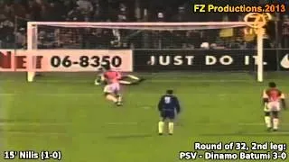 Cup Winners Cup 1996-1997, Round of 32 (2nd leg): PSV Eindhoven - Dinamo Batumi 3-0 (Nilis goal)