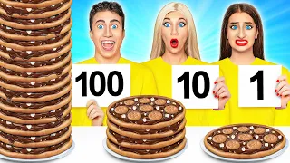 100 खाद्य परतें चुनौती #11 Multi DO Challenge