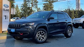 2021 Jeep Cherokee TrailHawk + Moonroof, Trailer Tow Hitch, 4X4 Review | Island Ford