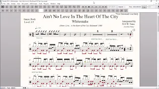 Drum Score - Whitesnake - Ain't No Love In the Heart Of The City (sample)