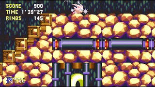 Almost impossible to reach Giant Ring for Sonic alone in Lava Reef Zone Act 1  - Sonic 3 & Knuckles