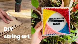 DIY string art | How to make your own string art | Basic string art tutorial for beginners