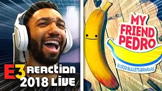 MY FRIEND PEDRO LIVE REACTION! - DEVOLVER DIGITAL [E3 2018] | runJDrun