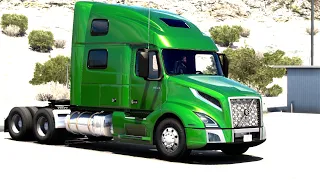 American Truck Simulator - Volvo VNL 2018 Transporting a Road Roller