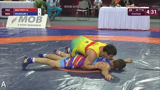 Repechage GR - 77 kg: N. NADYROV (KAZ) v. I. COJOCARI (ROU)