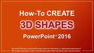 How to Create 3D Shapes in PowerPoint 2016