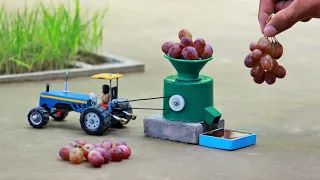 diy tractor grapes juice machine mini science project #3 | flour mill | @MiniInventor | keepvilla