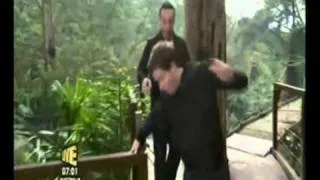 I'm A Celeb 2010 Dec nearly falls