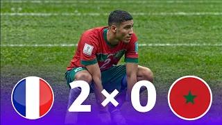 نار نار 🔥🔥 فرنسا - المغرب 2-0 نصف نهائي كأس العالم 2022 وجنون حسن العيدروس جودة عالية 1080p