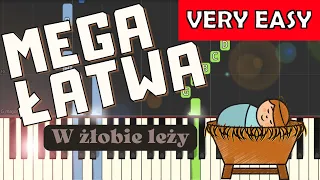 🎹 W żłobie leży - Piano Tutorial (MEGA ŁATWA wersja) 🎵 NUTY W OPISIE 🎼