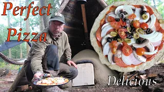 Fully Loaded Pizza in a Earthen Cob Oven