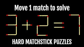 Hard Matchstick Puzzles - Move 1 matchstick to solve the equation #1