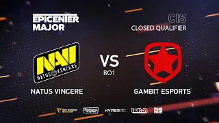 Natus Vincere vs Gambit, EPICENTER Major 2019 CIS Closed Quals , bo1 [4ce & Lex]
