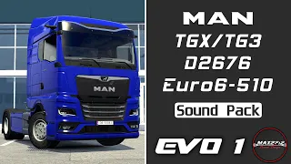 2020 MAN TG3 (TGX) D2676 Euro6-510 Sound Pack by Max2712 [Evolution 1]