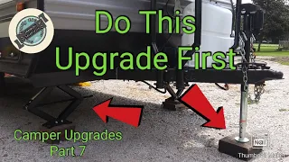 Do This Camper Upgrade First | Electric Jack and Stabilizers | Coleman Lantern LT 17B