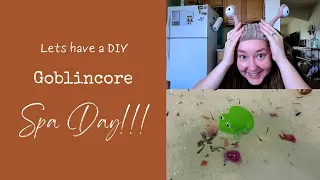 How to Have a Goblincore Spa day! DIY Self Care Spa Day at home