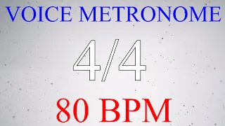 Voice Metronome  -  4 Count  -  80 bpm