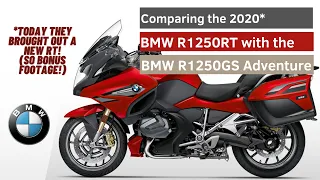 Compare the 2020 BMW R1250RT with my BMW R1250GS Adventure (Ride and Review)