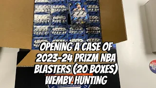 Opening a case of 2023-24 Panini Prizm NBA Basketball Blasters (20 boxes Unboxing and Review) Wemby